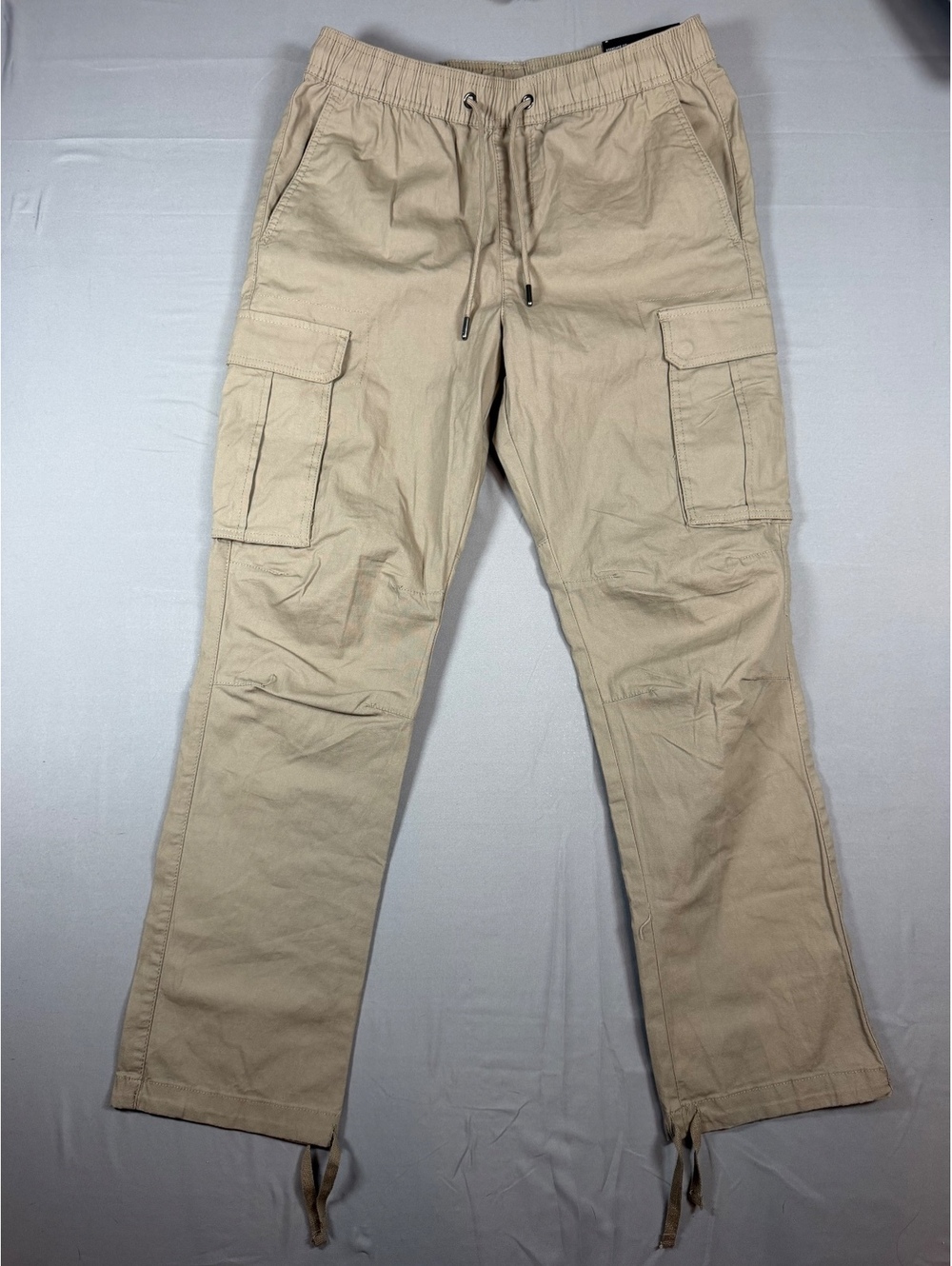 CSG Essential Cargo Pant Size Medium Beige Standard Fit Stretch Fabric